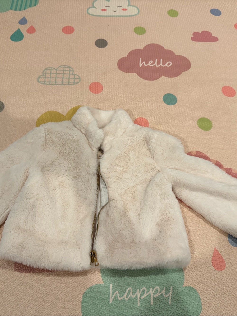 OshKosh B'gosh Faux-Fur Hooded Vest Girls Size 4T